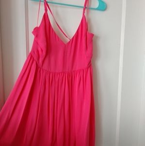 Rebecca Minkoff Hot Pink silk strappy dress size 1